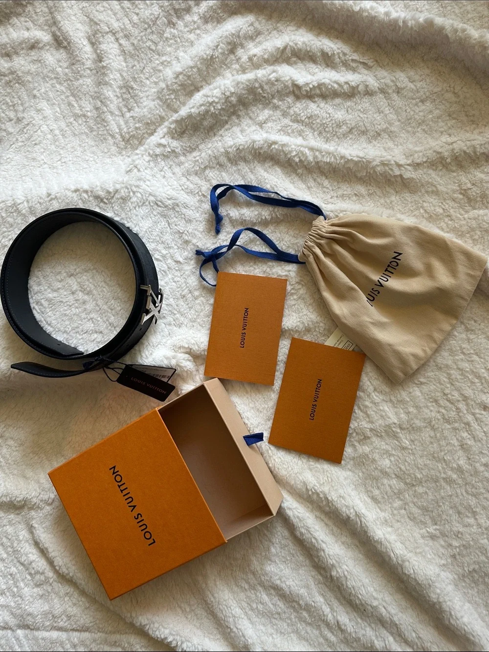 Louis Vuitton LV Initiales 40mm Reversible Damier Cobalt Belt 100/40